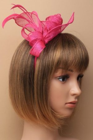 Marie - Sinamay & Feather Fascinator