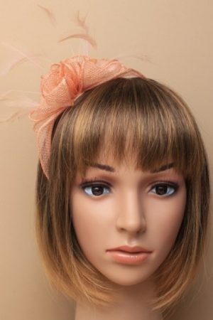 Emily – Sinamay & Feather Fascinator